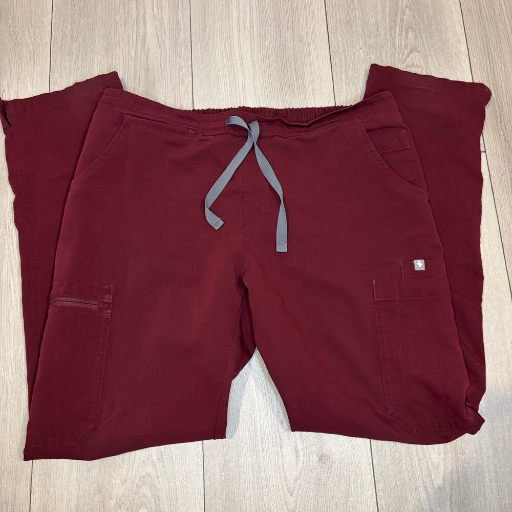 FIGS Unisex Burgundy Red Technical Gear Scrub Pants Medium